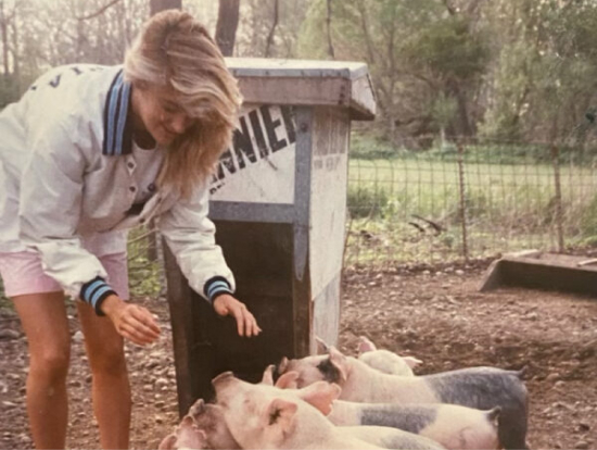 Kelly Loeffler on the family farm growing up